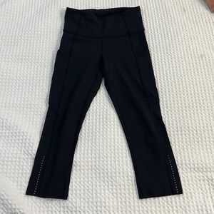 LULULEMON! FAST AND FREE HIGH-RISE CROP 19” LEGGINGS!!🍋